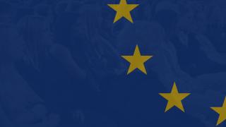 Kuvituskuva yleisöä ja osa EU-lipusta